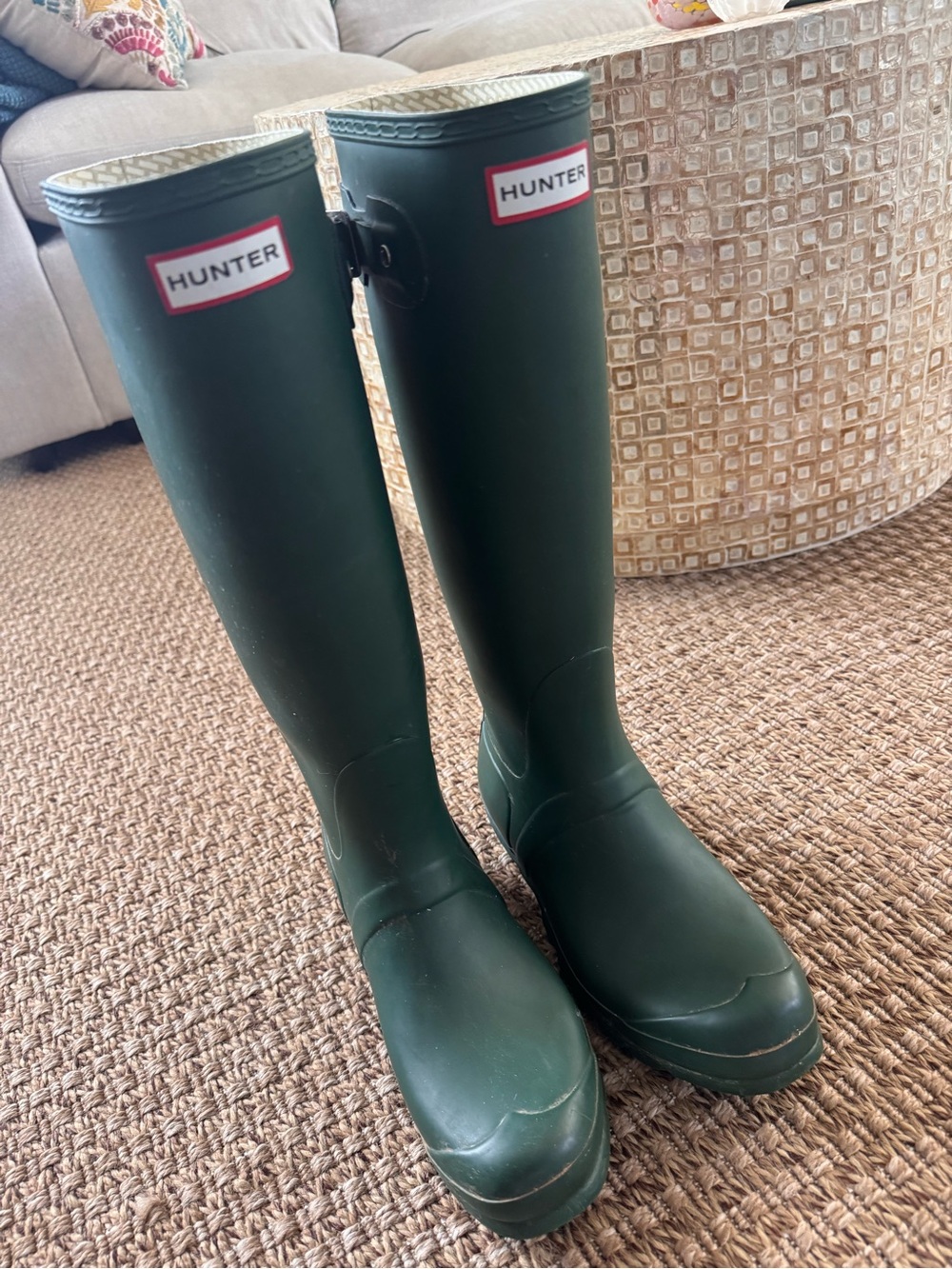 Hunter Green Tall Rain Boots